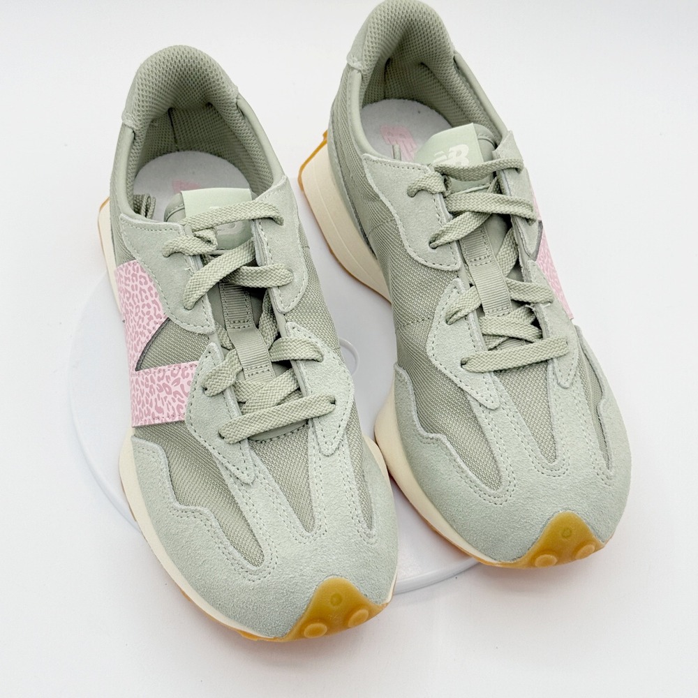 New Balance 327 Lifestyle Sneakers Size 5.5 Kids Pink Green GS327WT, NEW - Picture 3 of 10